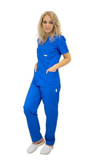 Damen Set Royalblau, Kasack und Hose