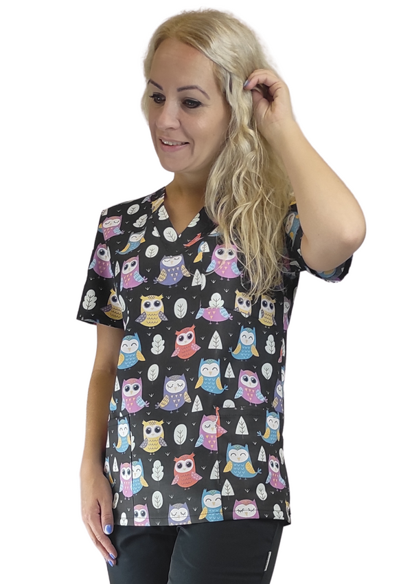 Bunter Damen Schlupfkasack aus 100% Baumwolle mit ausgefallenem Tiermotiv.
