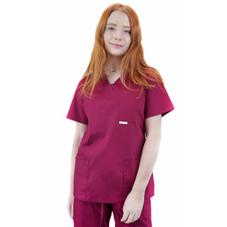 Bequemer und praktischer Damen Schlupfkasack Thalia aus einem elastischen und angenehmen Stoff PRIMA STRETCH. Farbe Weinrot