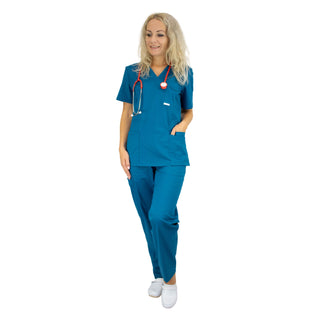 Medizinisches Damen Set. Set besteht aus Schlupfkasack und Schlupfhose.