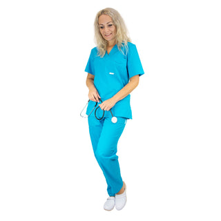 Medizinisches Damen Set. Set besteht aus Schlupfkasack und Schlupfhose.