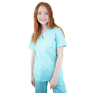 Bequemer und praktischer Damen Schlupfkasack Thalia aus einem elastischen und angenehmen Stoff PRIMA STRETCH. Farbe Aqua
