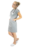 Kleid Classic Grau Lachs für Arztpraxis