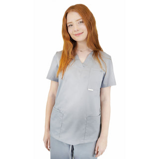 Bequemer und praktischer Damen Schlupfkasack Thalia aus einem elastischen und angenehmen Stoff PRIMA STRETCH. Farbe Grau