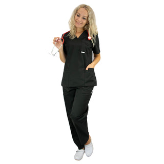 Praktisches und unglaublich bequemes Damen Set ACTIVE aus einem elastischen und angenehmen Stoff PRIMA STRETCH. Set besteht aus Schlupfkasack Active und Schlupfhose Active.