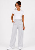 PRO STRETCH Damen Pflegehose Beauty Wide in Grau – Wide-Leg-Schnitt