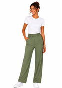 PRO STRETCH Damen Pflegehose Beauty Wide in Olivgrün – Wide-Leg-Schnitt