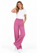 Beauty Wide Damen Arbeitshose in Pastellrosa – Wide Leg mit Seitentaschen