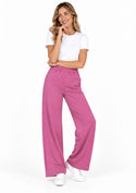 Beauty Wide Damen Arbeitshose in Pastellrosa – Wide Leg mit Seitentaschen