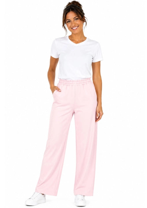 PRO STRETCH Damen Pflegehose Beauty Wide in Puderrosa – Wide-Leg-Schnitt