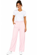 PRO STRETCH Damen Pflegehose Beauty Wide in Puderrosa – Wide-Leg-Schnitt