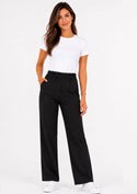 PRO STRETCH Damen Pflegehose Beauty Wide in Schwarz – Wide-Leg-Schnitt