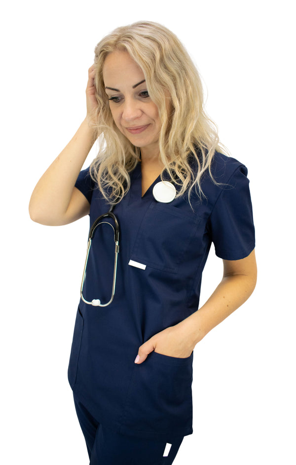 Krankenschwester Outfit  Marineblau.