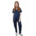 Medizinische Uniform Thalia aus einem elastischen Stoff Prima Stretch. Schlupfkasack und Schlupfhose. Farbe Marineblau