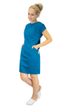 Krankenschwester Kleid für Medizin und Pflege - Farbe Meerblau