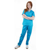 Medizinische Uniform Thalia aus einem elastischen Stoff Prima Stretch. Schlupfkasack und Schlupfhose. Farbe Türkis