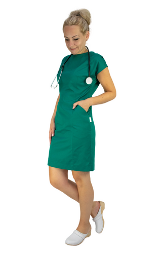 Medizinisches Kleid Classic Farbe Grün für Arztpraxis