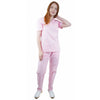 Medizinische Uniform Thalia aus einem elastischen Stoff Prima Stretch. Schlupfkasack und Schlupfhose. Farbe Rosa