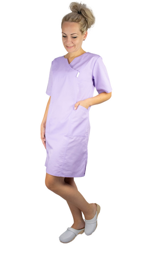 Kleid Figaro für Ärztinnen, Krankenschwester, Farbe lavendel