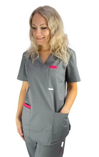 Bequemer Damen Kasack, Grau